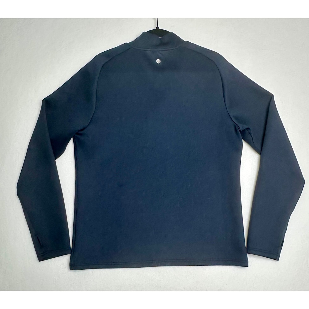 Z by Zella Mens Navy Blue Quarter Zip Pullover Thumbhole Activewear Top Large - Picture 3 of 8